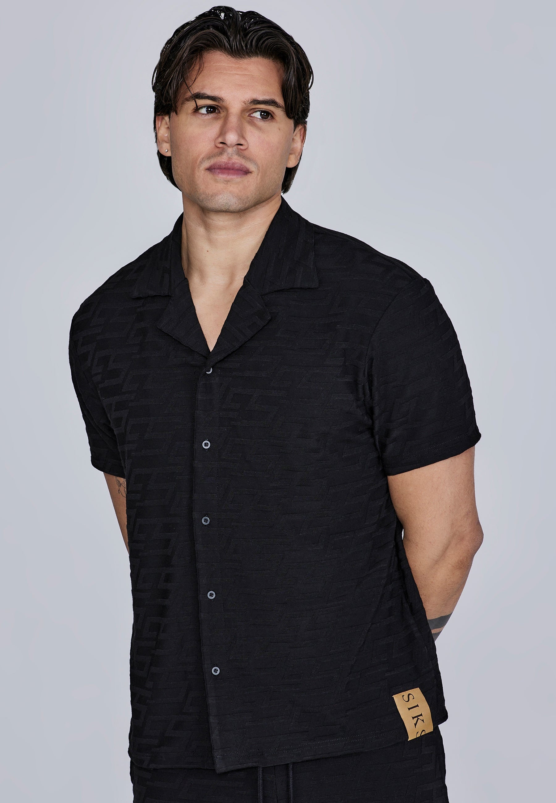 shirts / Black Towelling Shirt