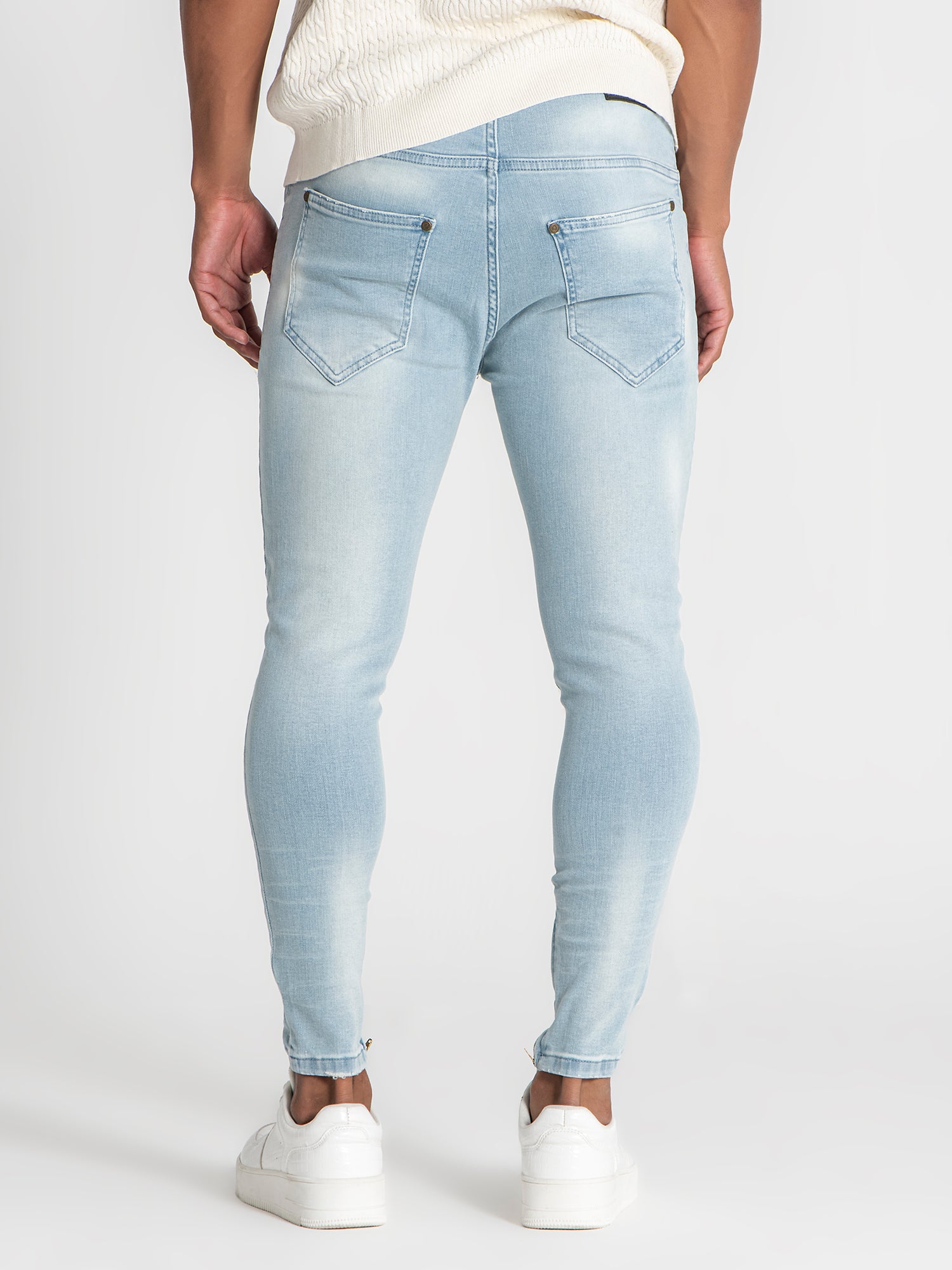 jeans / Light Blue Zipper Jeans