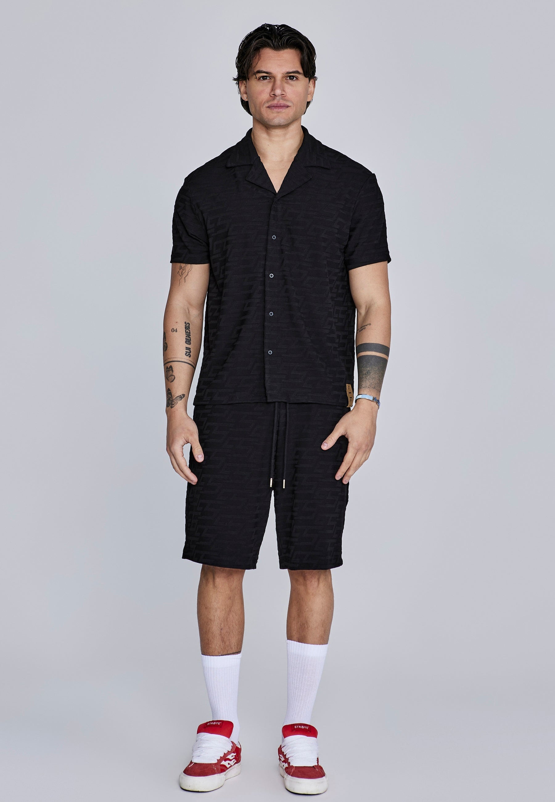 shirts / Black Towelling Shirt