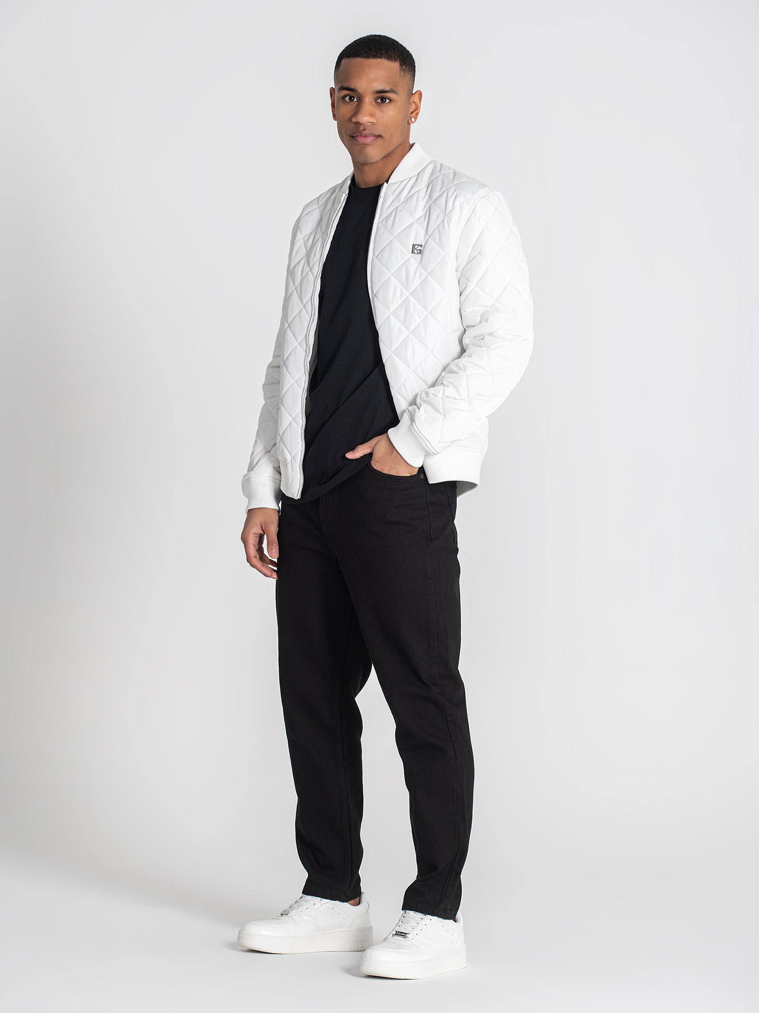 bombers / White Pillow Bomber Jacket