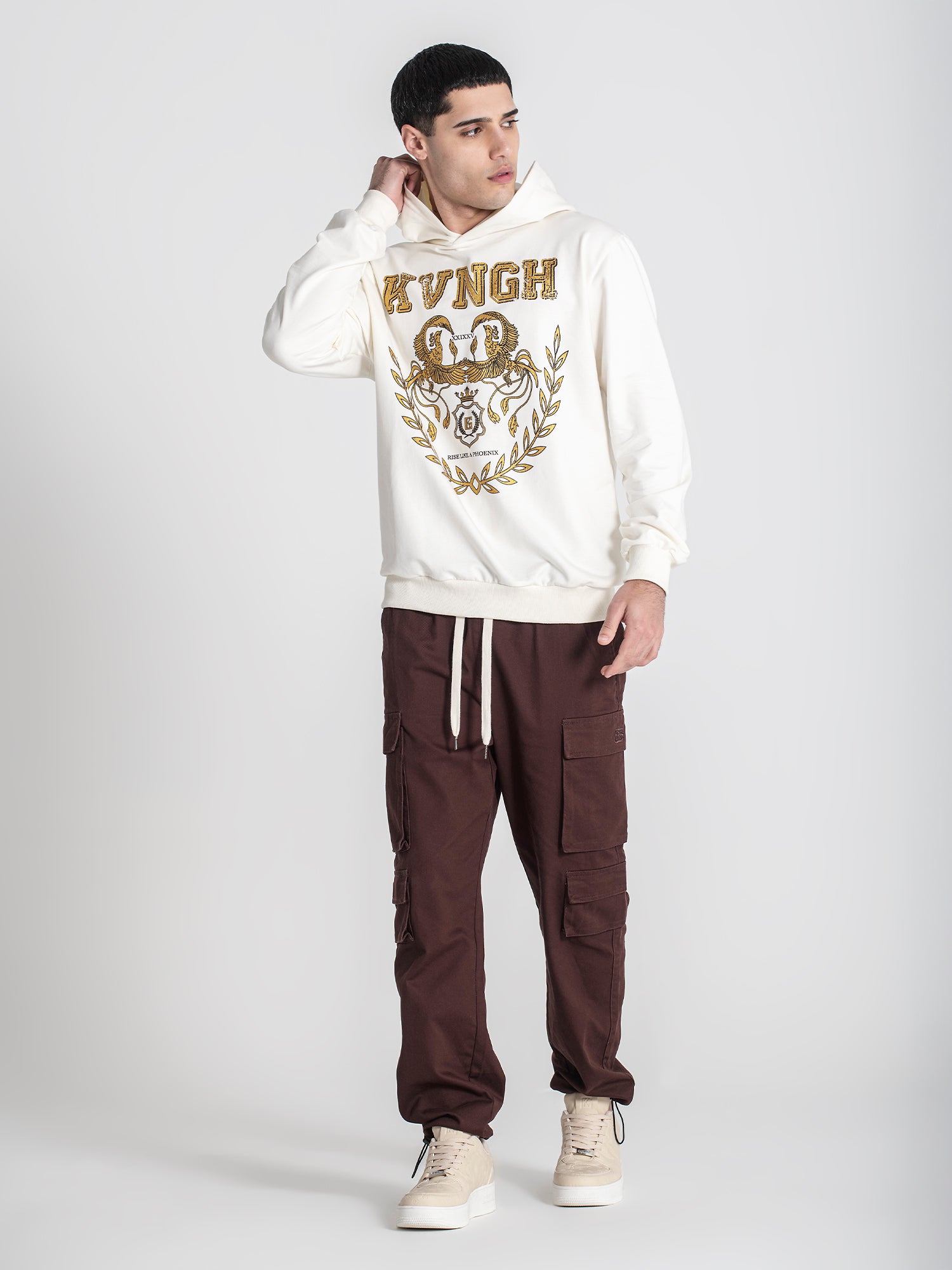 hoodies / Beige Phoenix Hoodie