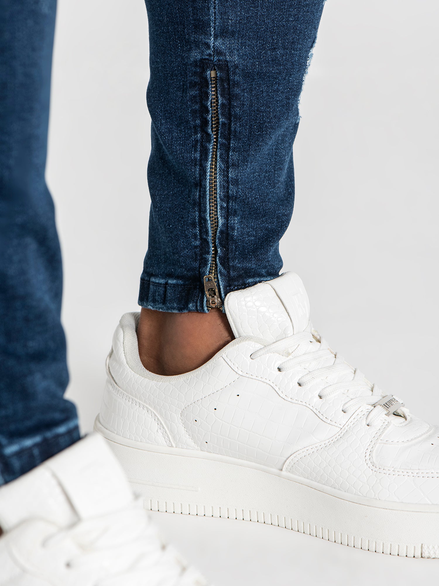 jeans / Dark Blue Zipper Jeans