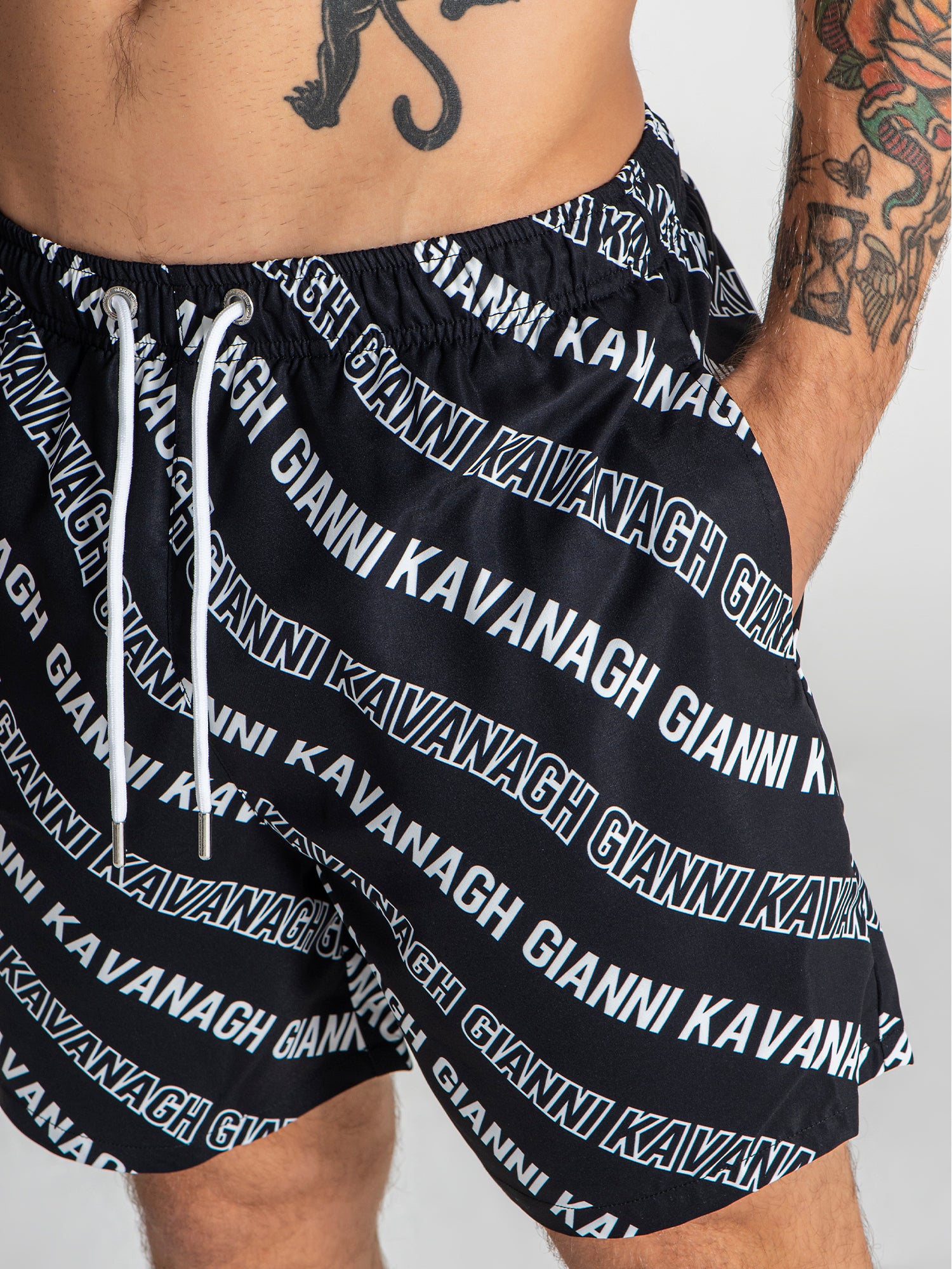 swimshorts / Black Wavy Swimshorts