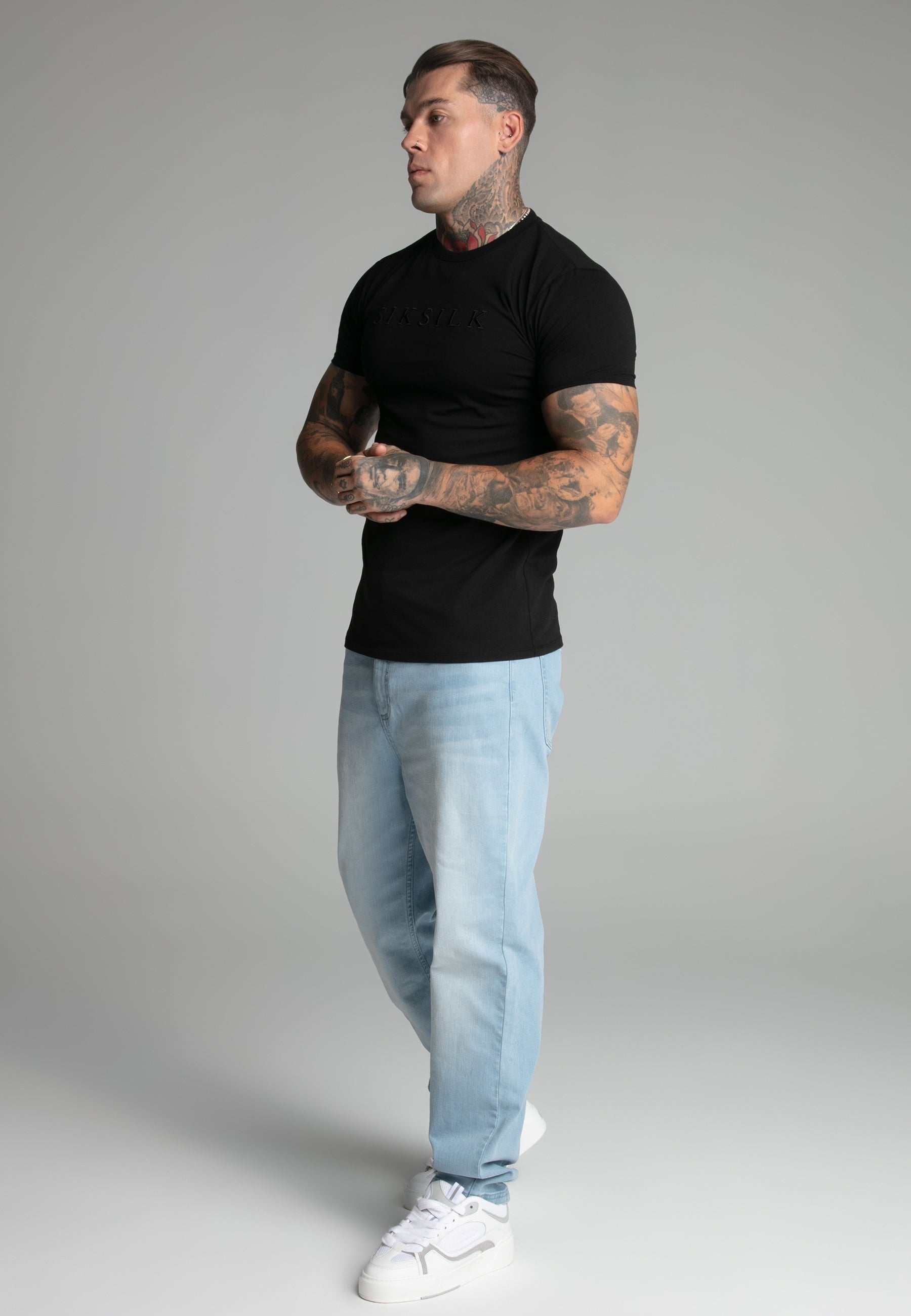 t-shirts / Black Muscle Fit T-Shirt