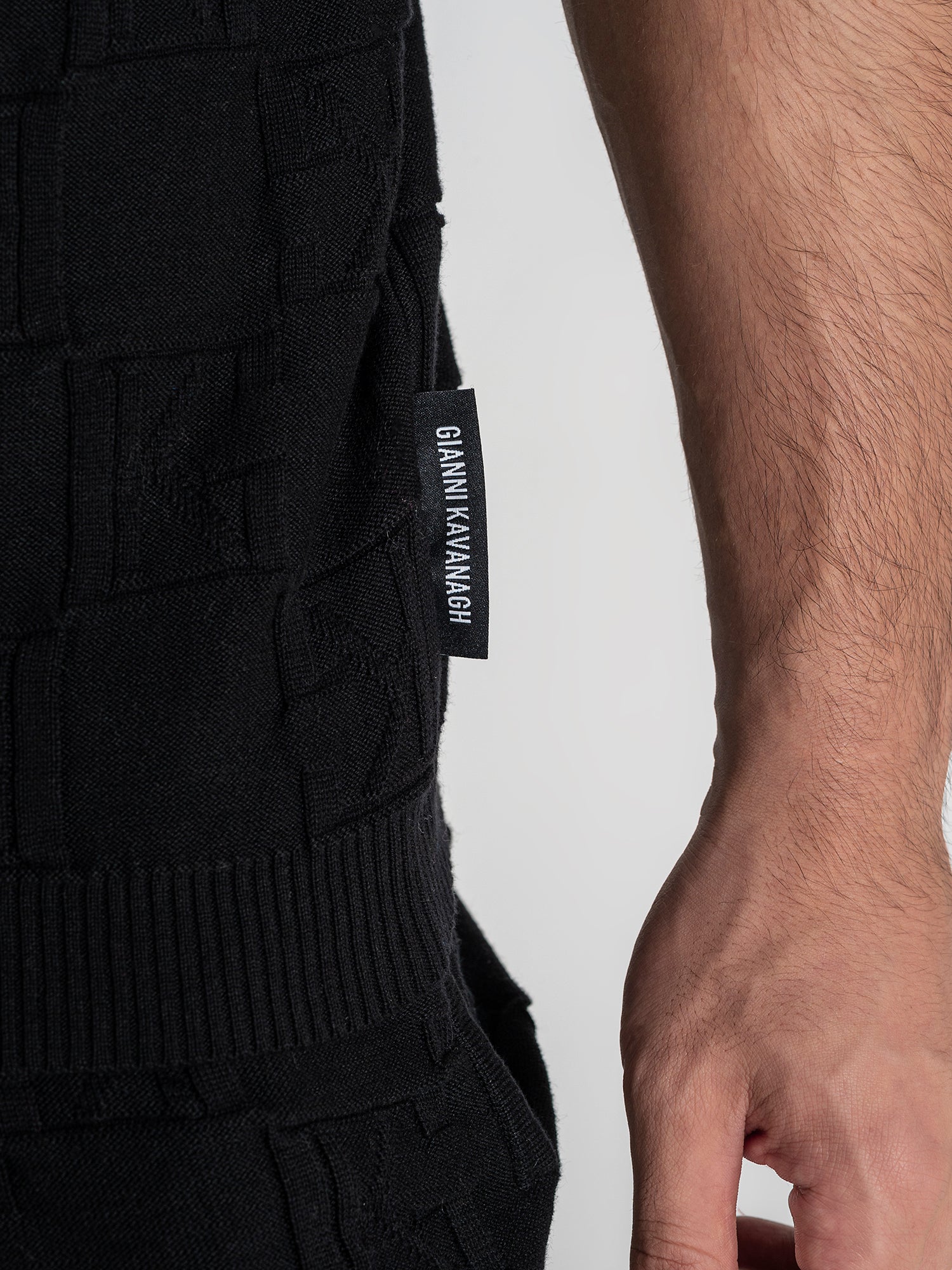 shirts / Black Clone Knit Shirt