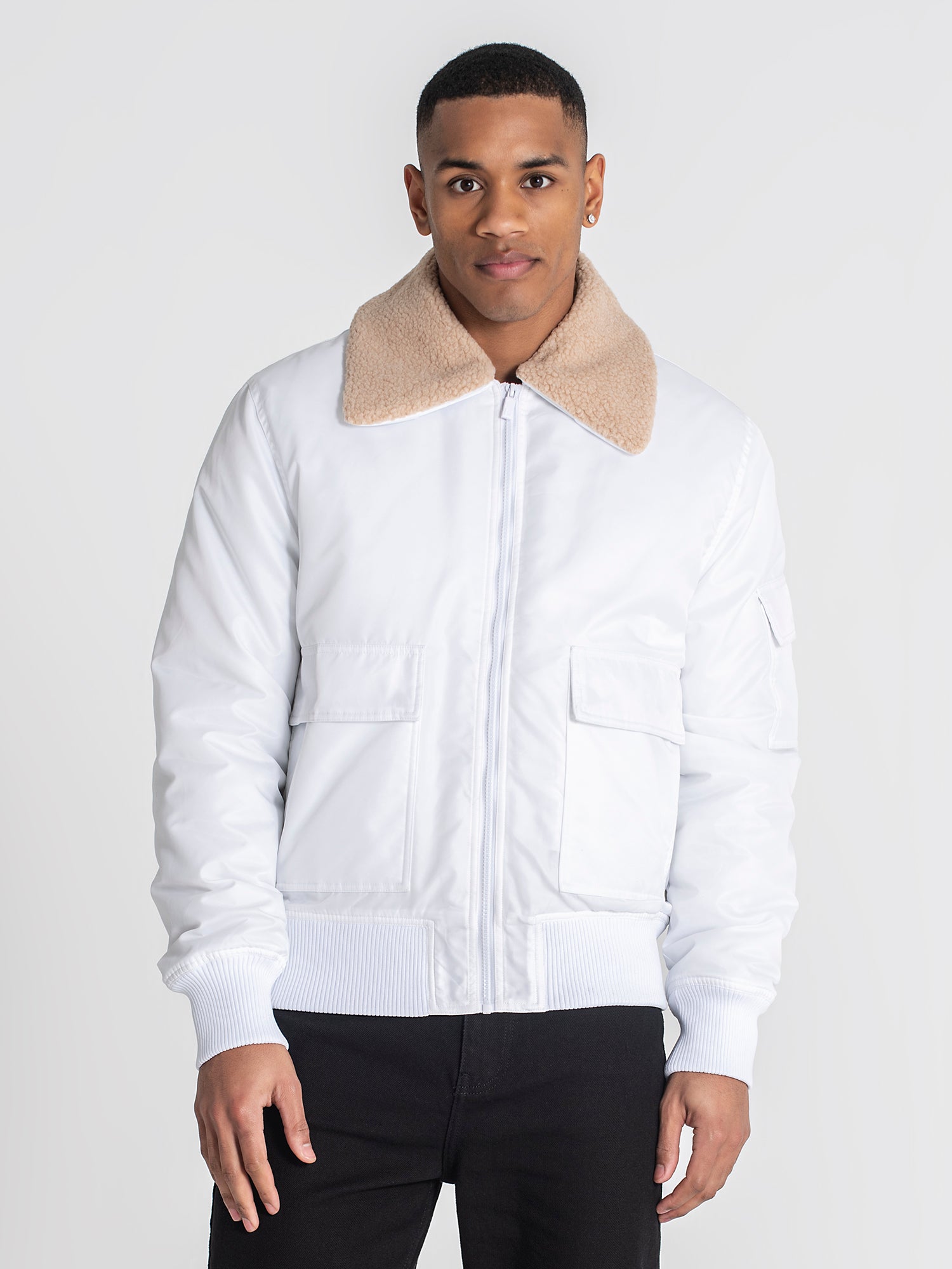 jackets / White Aviator Jacket