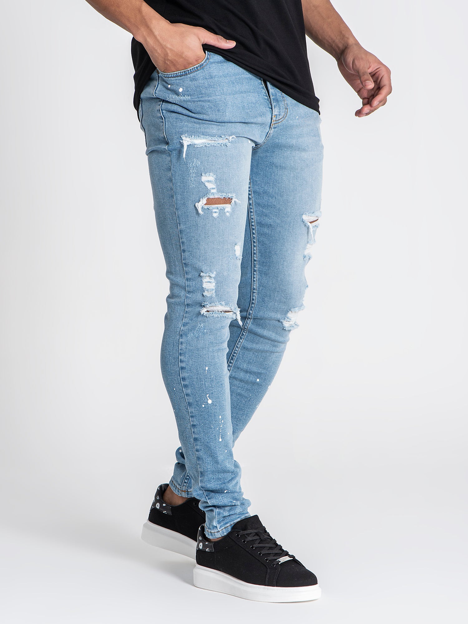 jeans / Light Blue Rebel Ripped Jeans