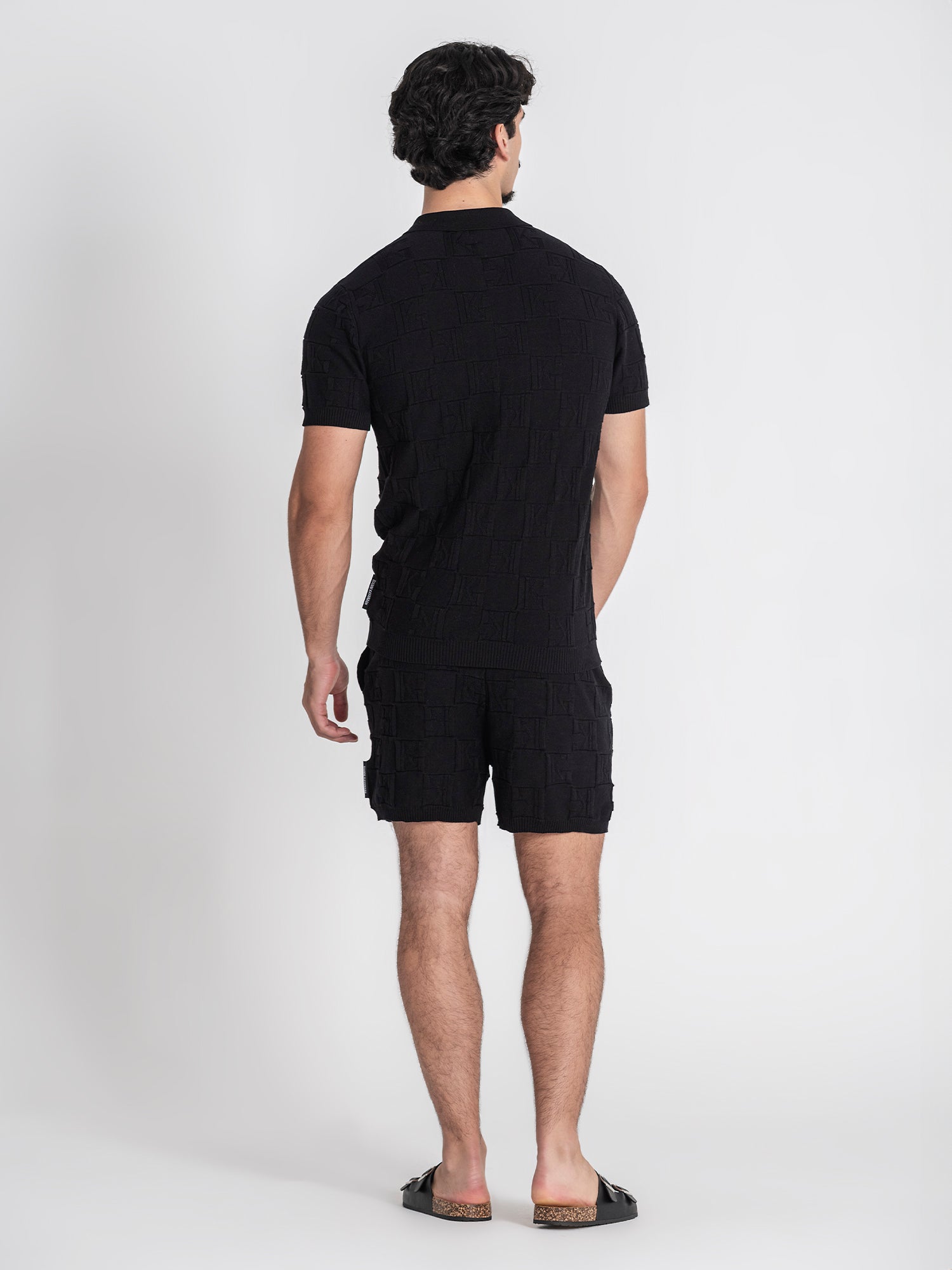 shirts / Black Clone Knit Shirt