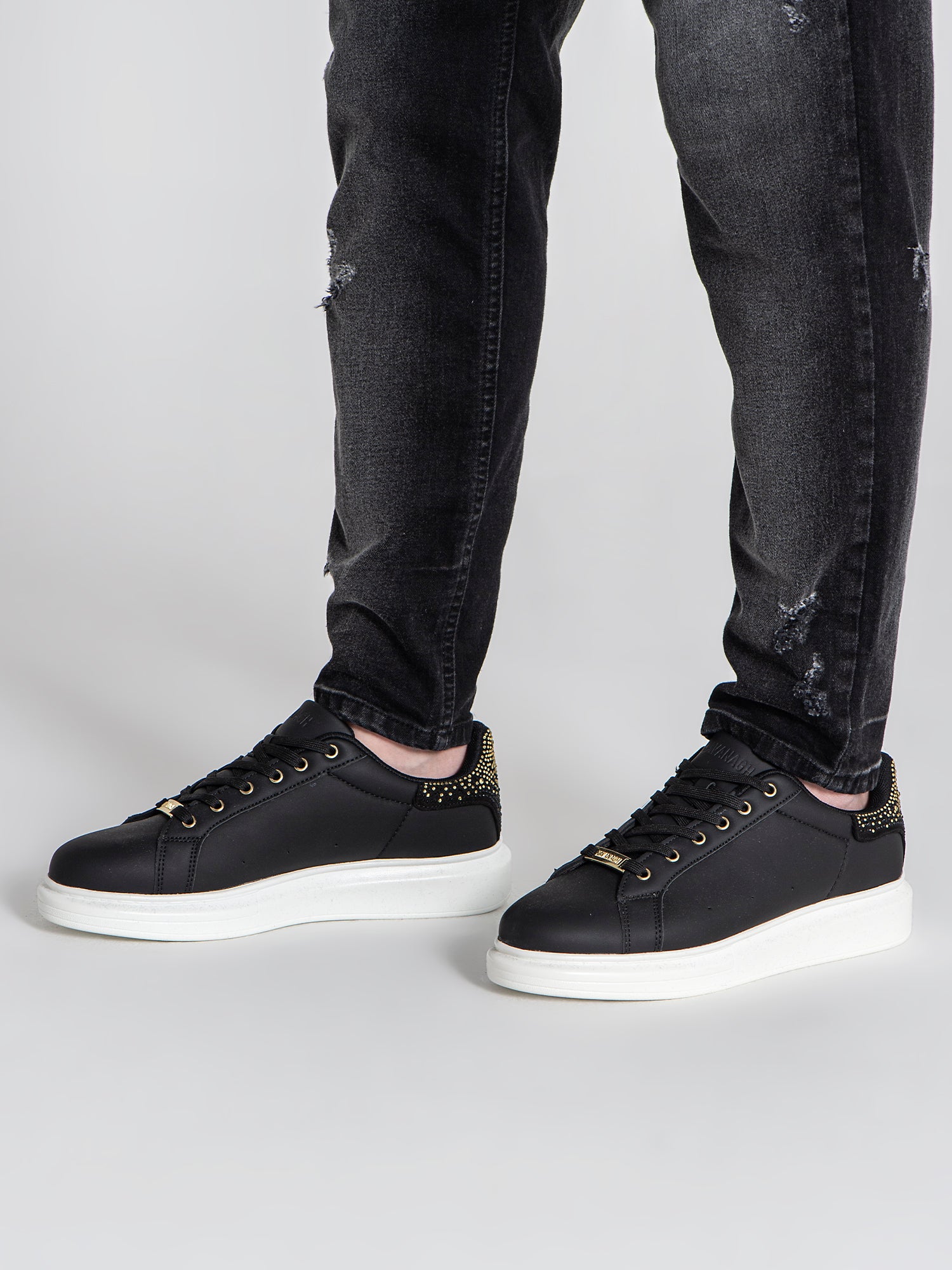 sneakers / Black Crystal Fade Sneakers