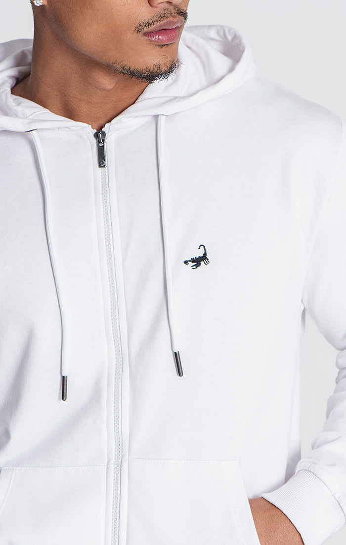 White Essential Scorpio Hoodie Jacket