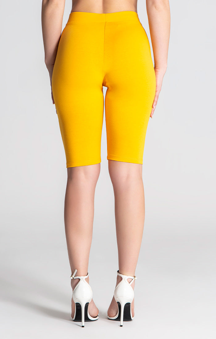 Yellow Outline Cycling Shorts