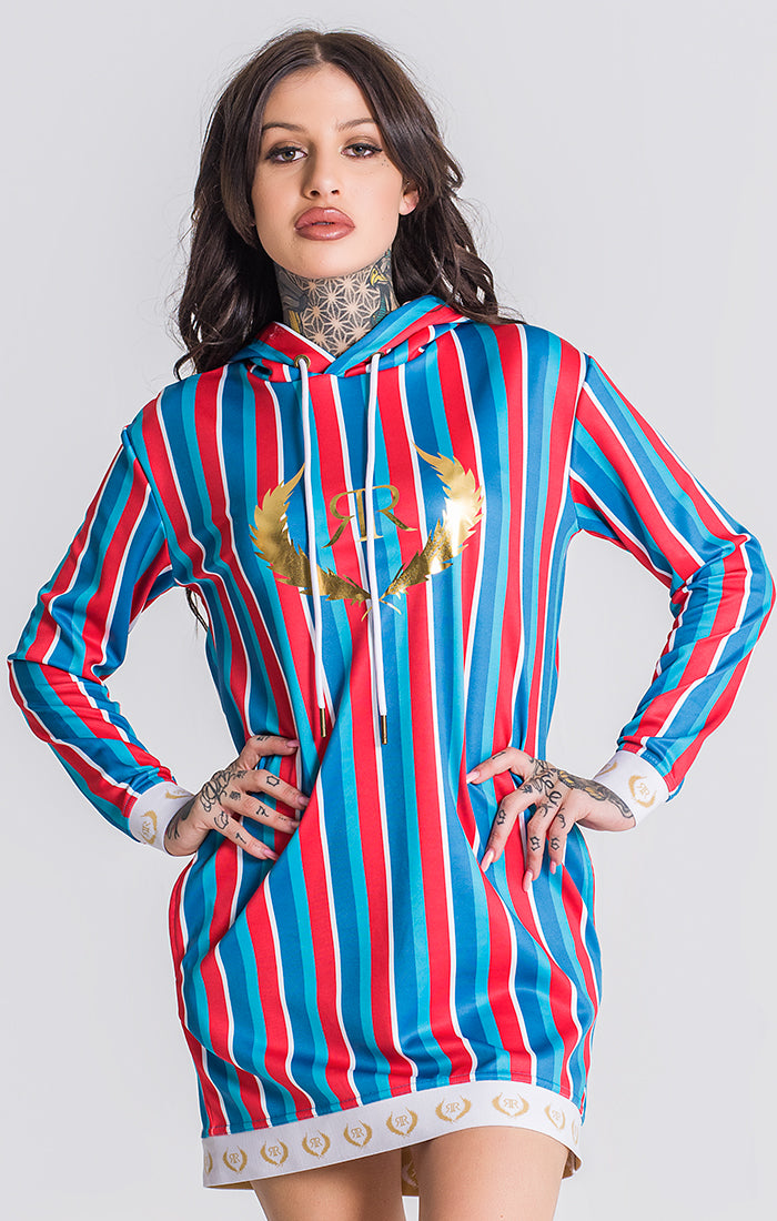 Multicolor Exotic Vibe Hoodie Dress