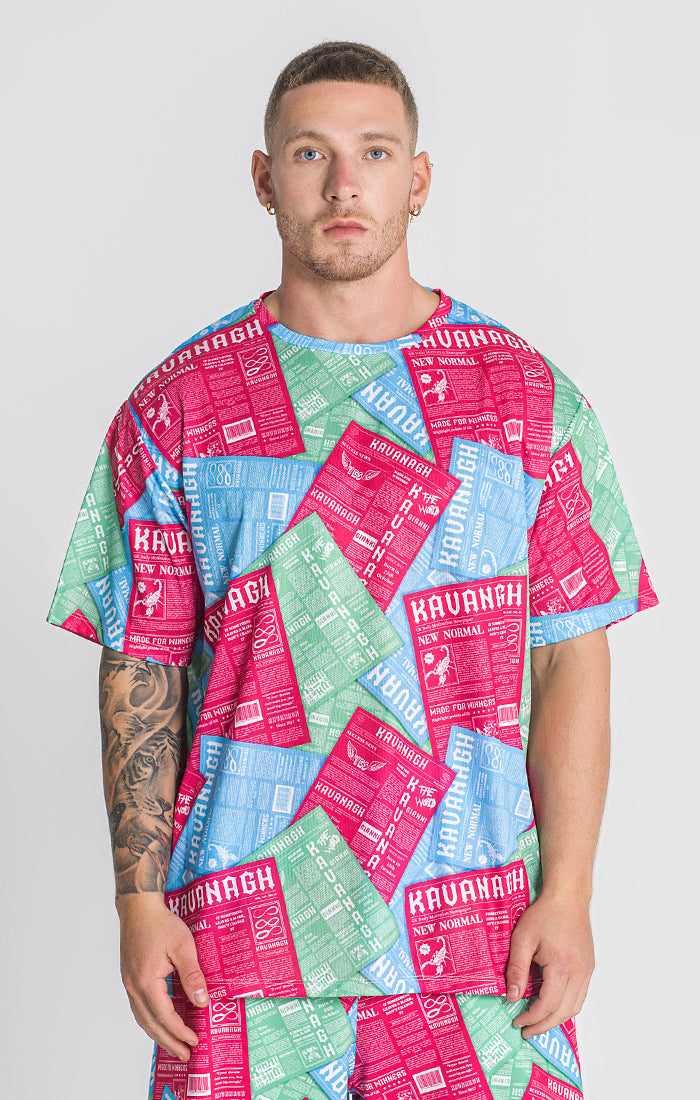 Multicolor IDGAF Print Tee