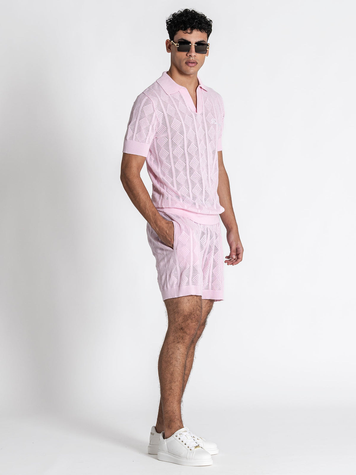 polos / Light Pink Identity Knit Set