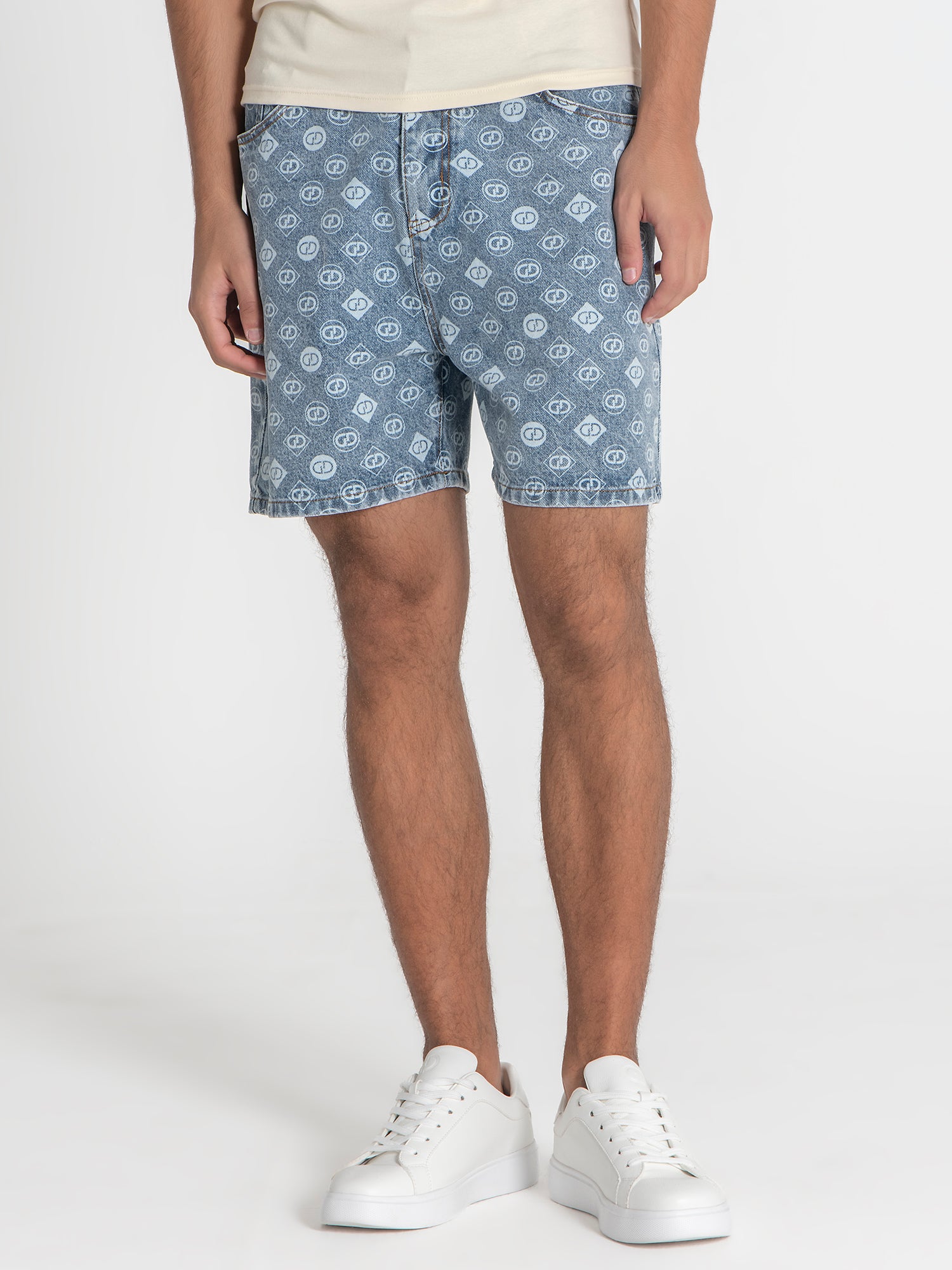 Blue GG Gram Denim Shorts