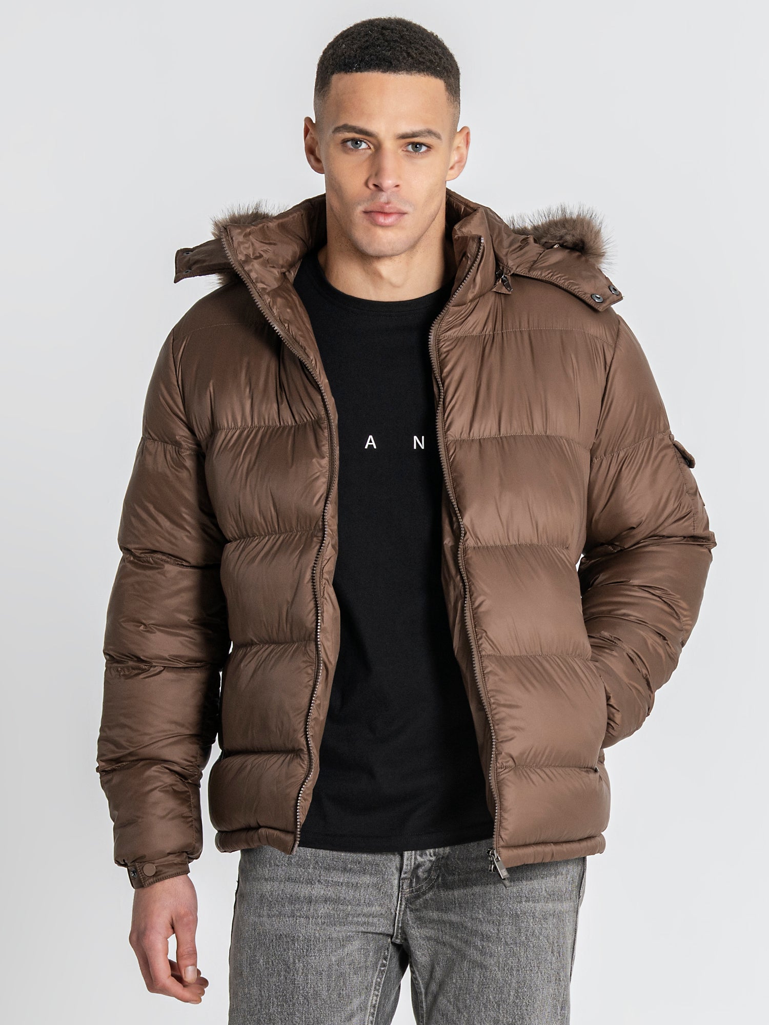 Brown GK Puffer Jacket