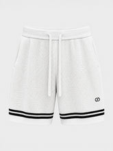 shorts / White Baseball Knit Shorts