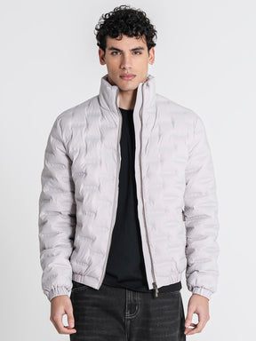 jackets / Grey Code Puffer Jacket