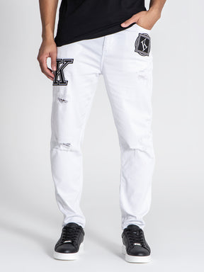 jeans / White Collage Jeans
