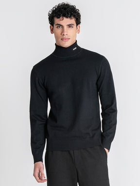 sweats / Black Soft Knit Turtleneck