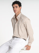 shirts / Beige Striped Shirt