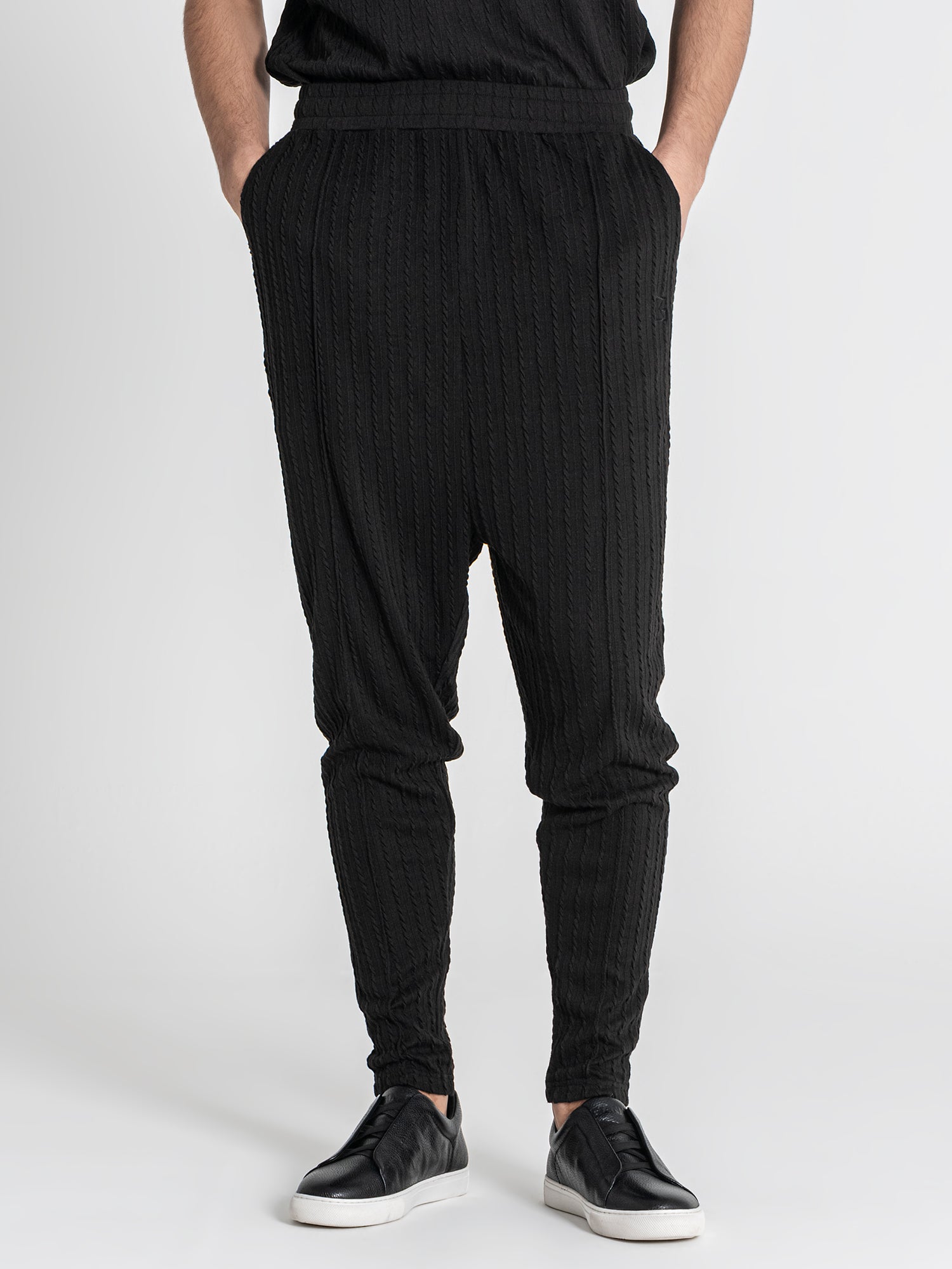 Black Tactile Joggers