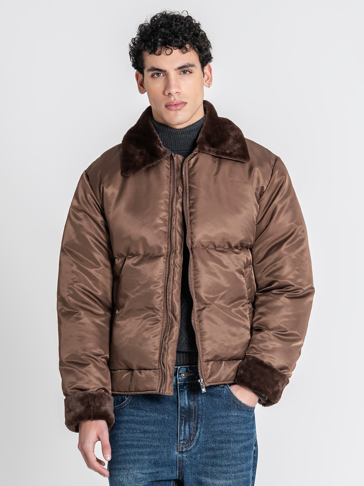 puffers / Brown GG Puffer Jacket