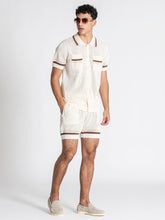 shirts / White Striped Knit Set