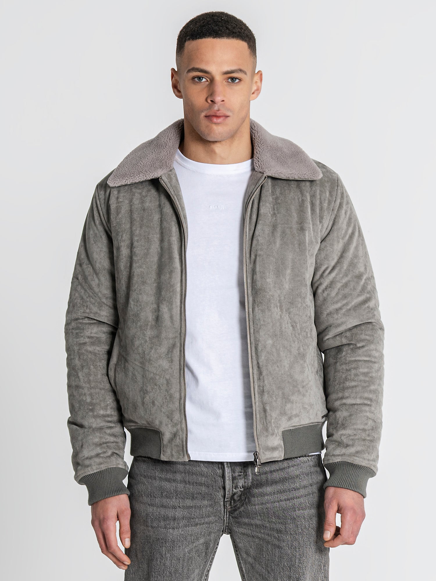 Grey Timeless Aviator Jacket