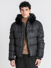 puffers / Black Smart Houndstooth Puffer Jacket