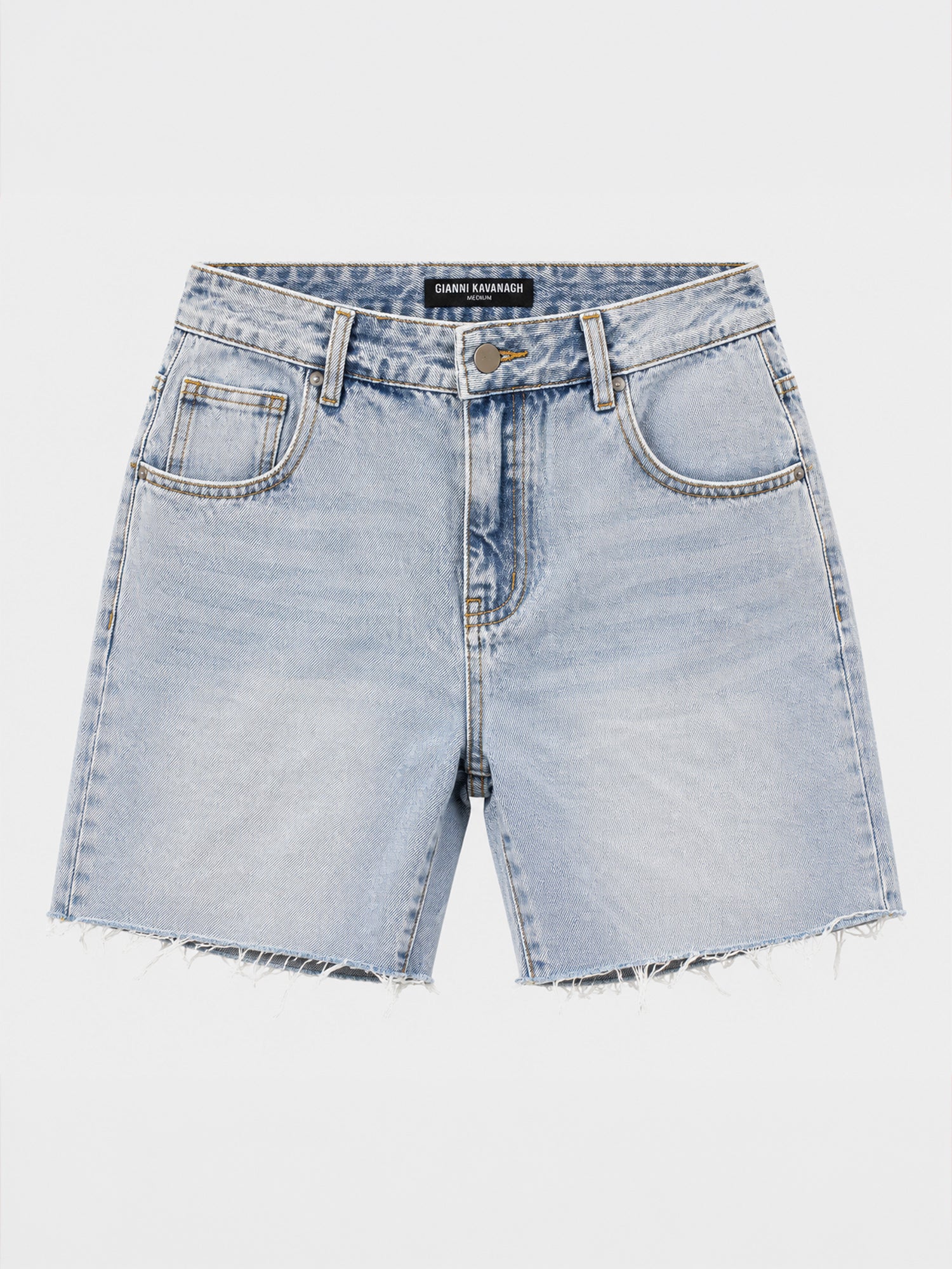 Light Pink Wash Denim Shorts