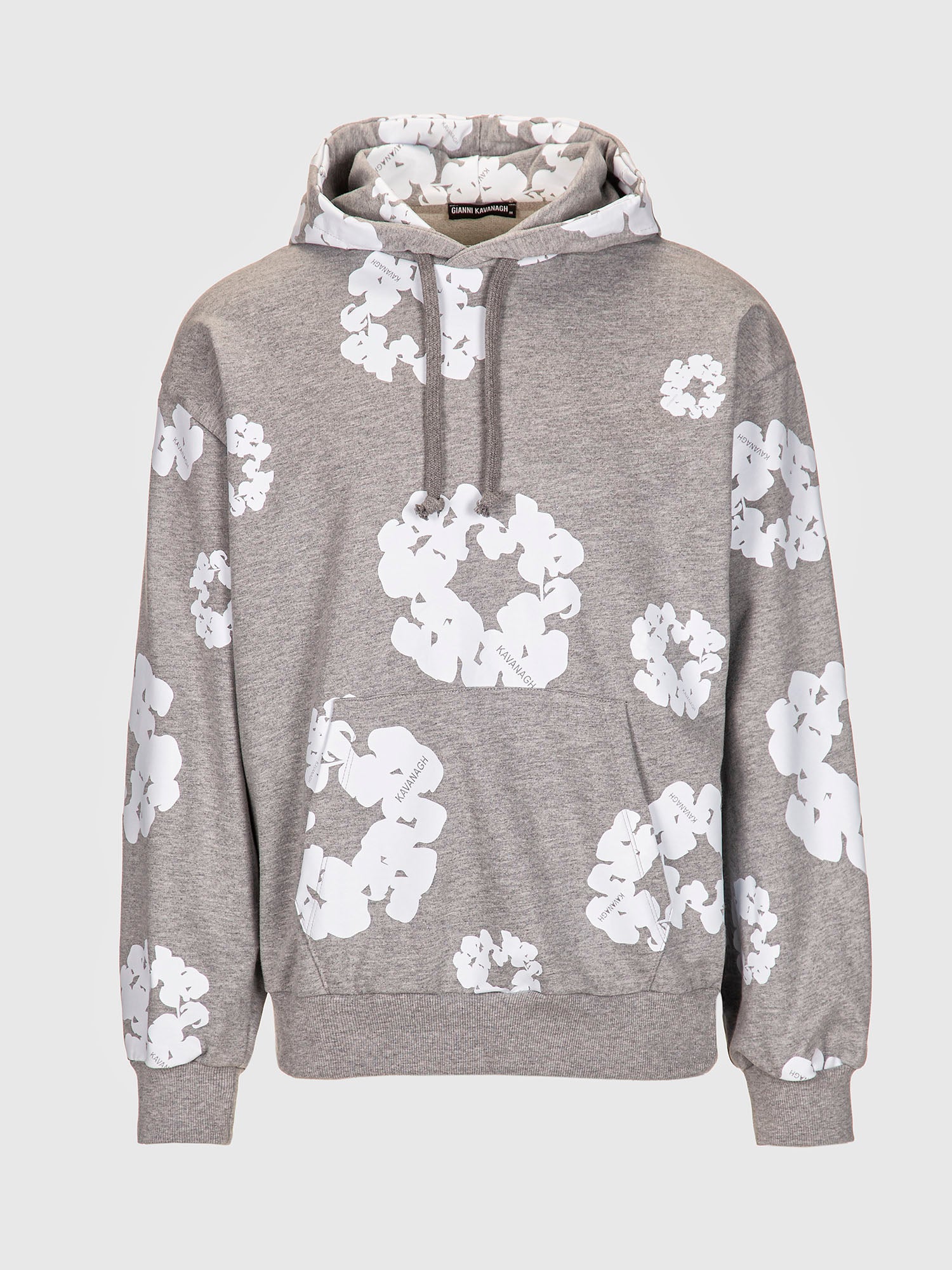 hoodies / Grey Melange Bloom Hoodie