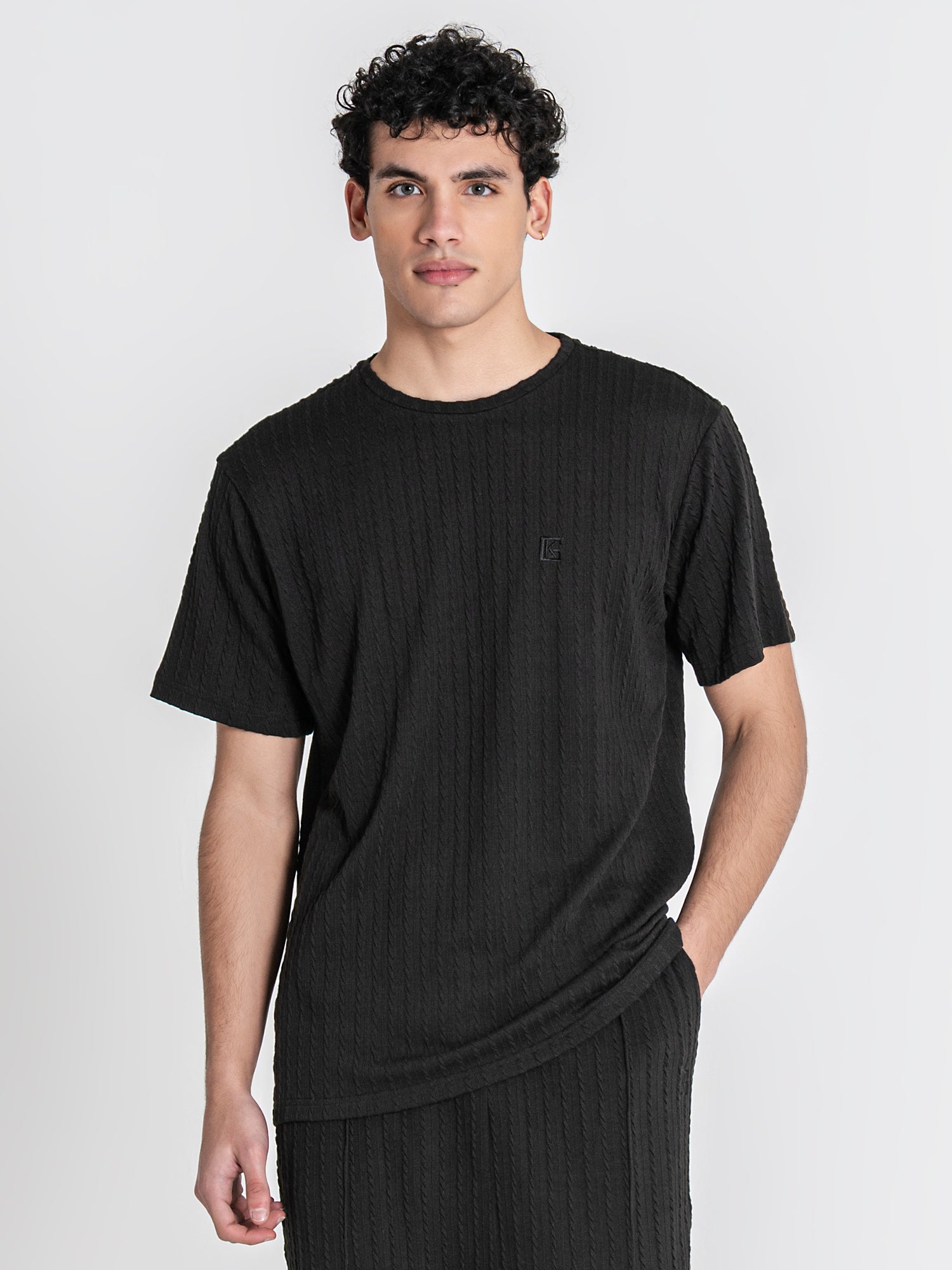 Black Tactile Tee