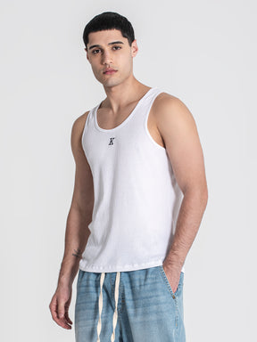 tank tops / White K Tank Top
