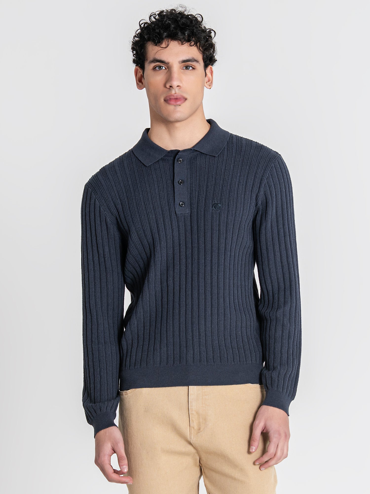 Blue Essential Knit Polo