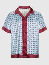 shirts / Blue Bear Mania Satin Shirt