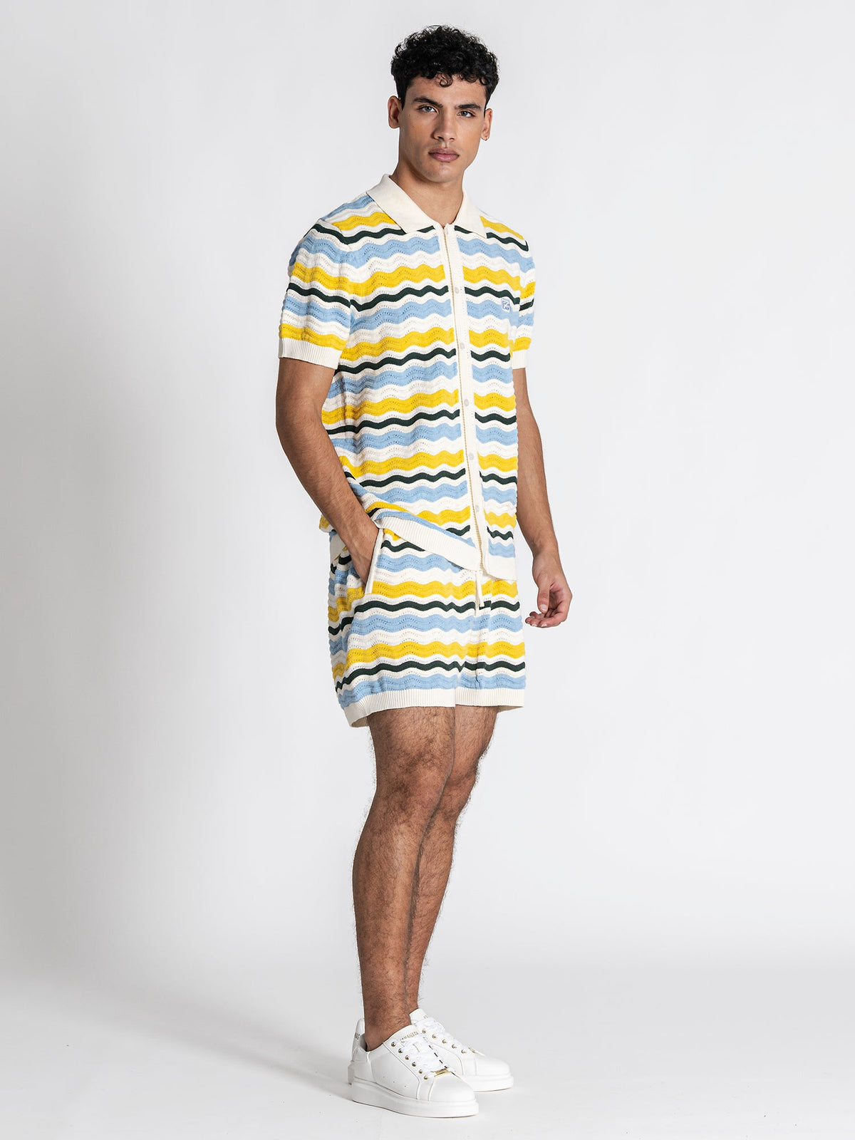 shirts / Multicolor Wave Knit Set