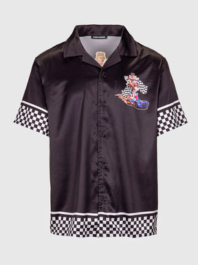 shirts / Black Angel Race Satin Shirt