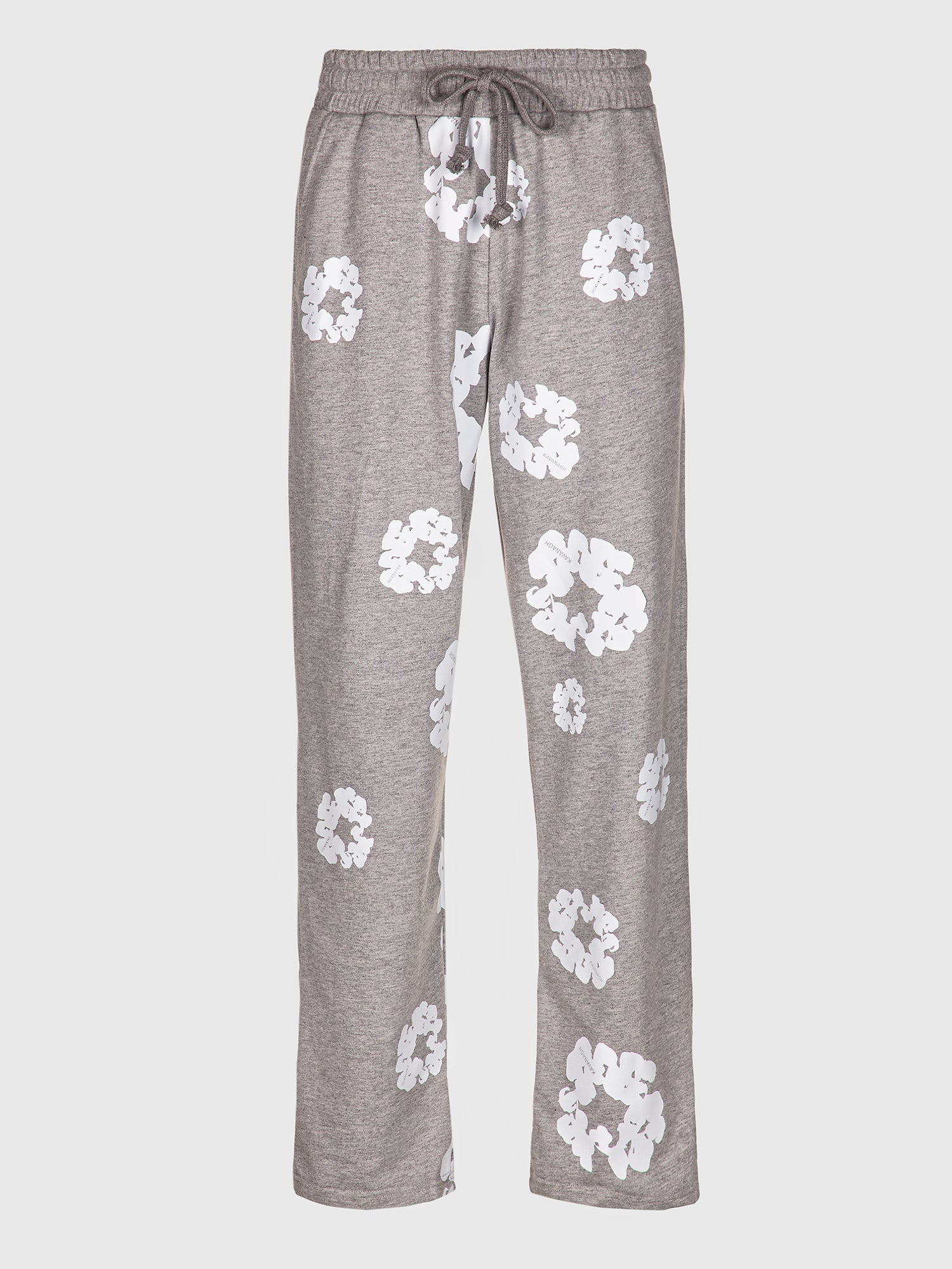 Grey Melange Bloom Joggers