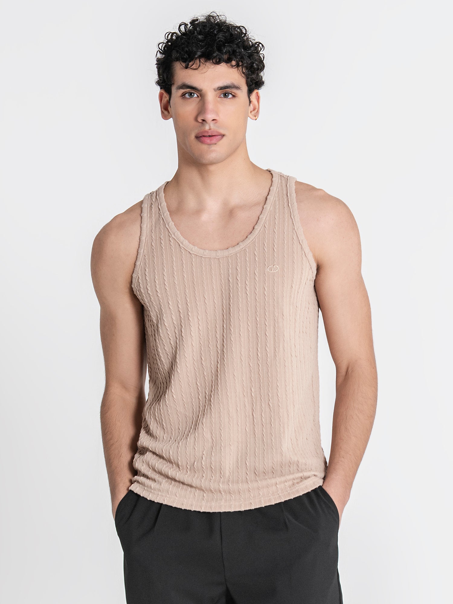 Taupe Tactile Tanktop
