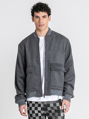 bombers / Grey Soft Core Bomber Jacket