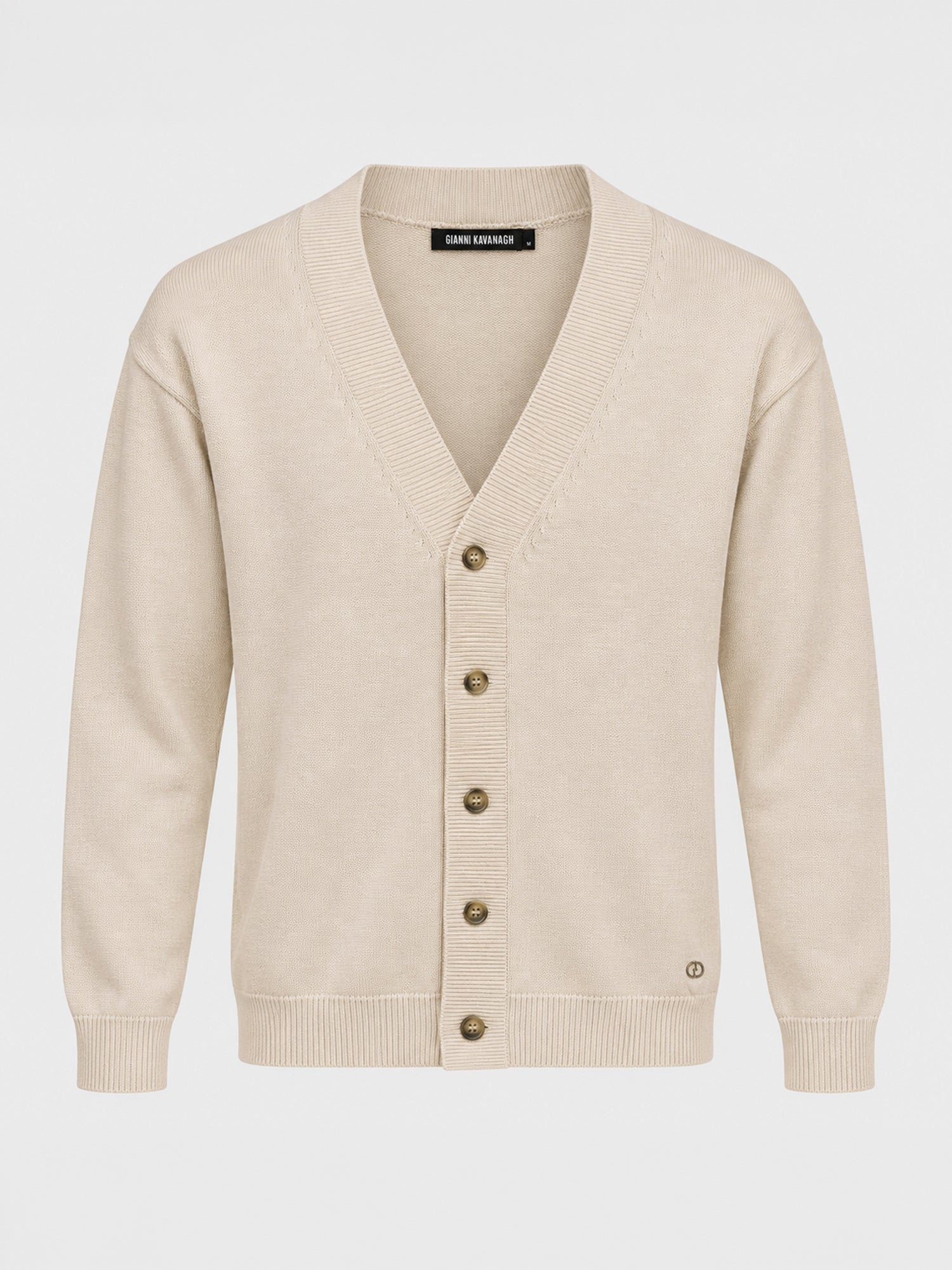 Beige Essential Knit Cardigan