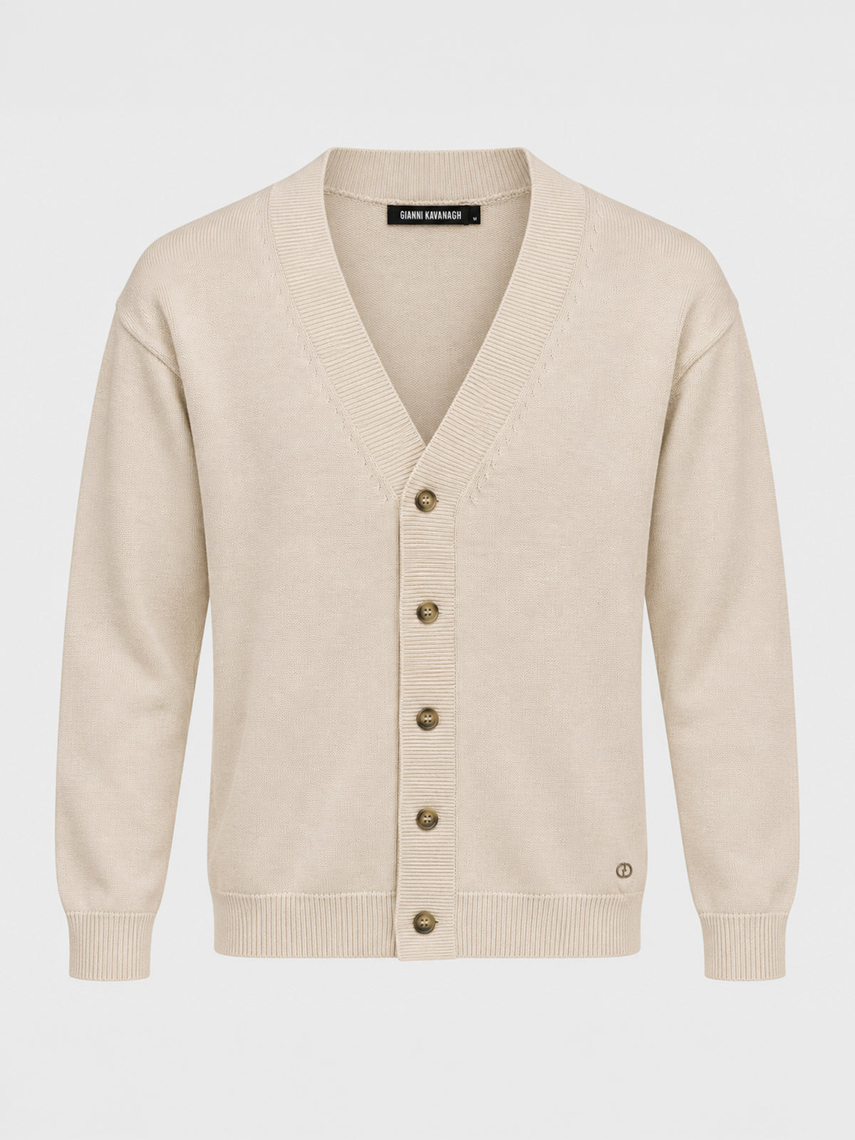 Beige Essential Knit Cardigan