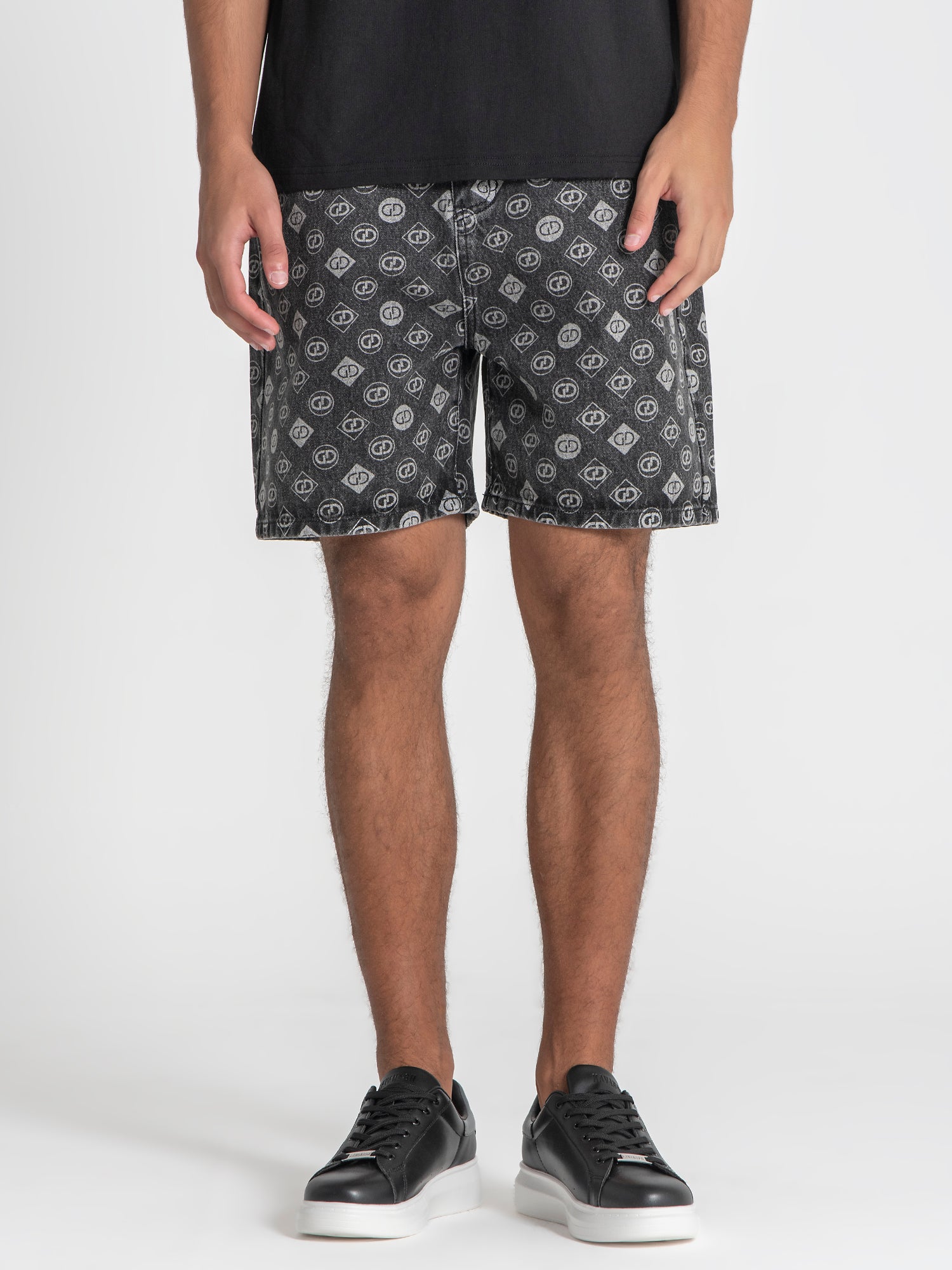 Grey GG Gram Denim Shorts