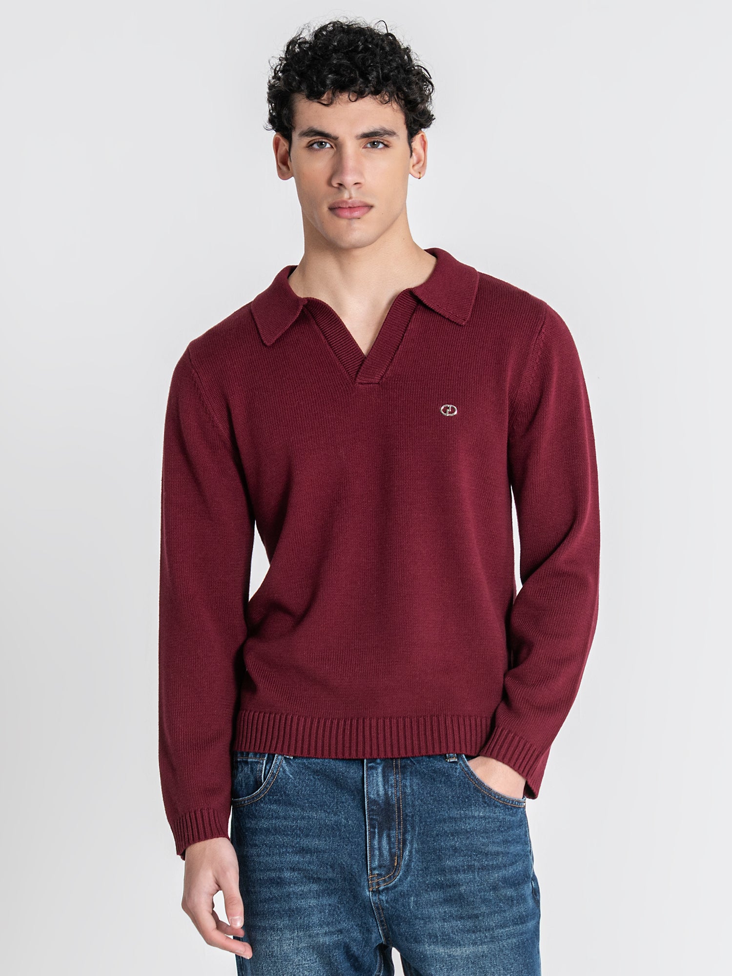 polos / Burgundy GG Knit Polo