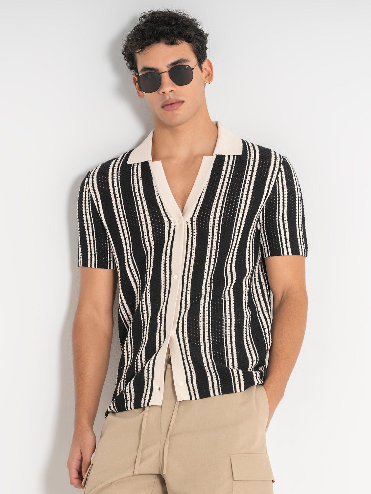 Taupe Relaxed Knit Shirt
