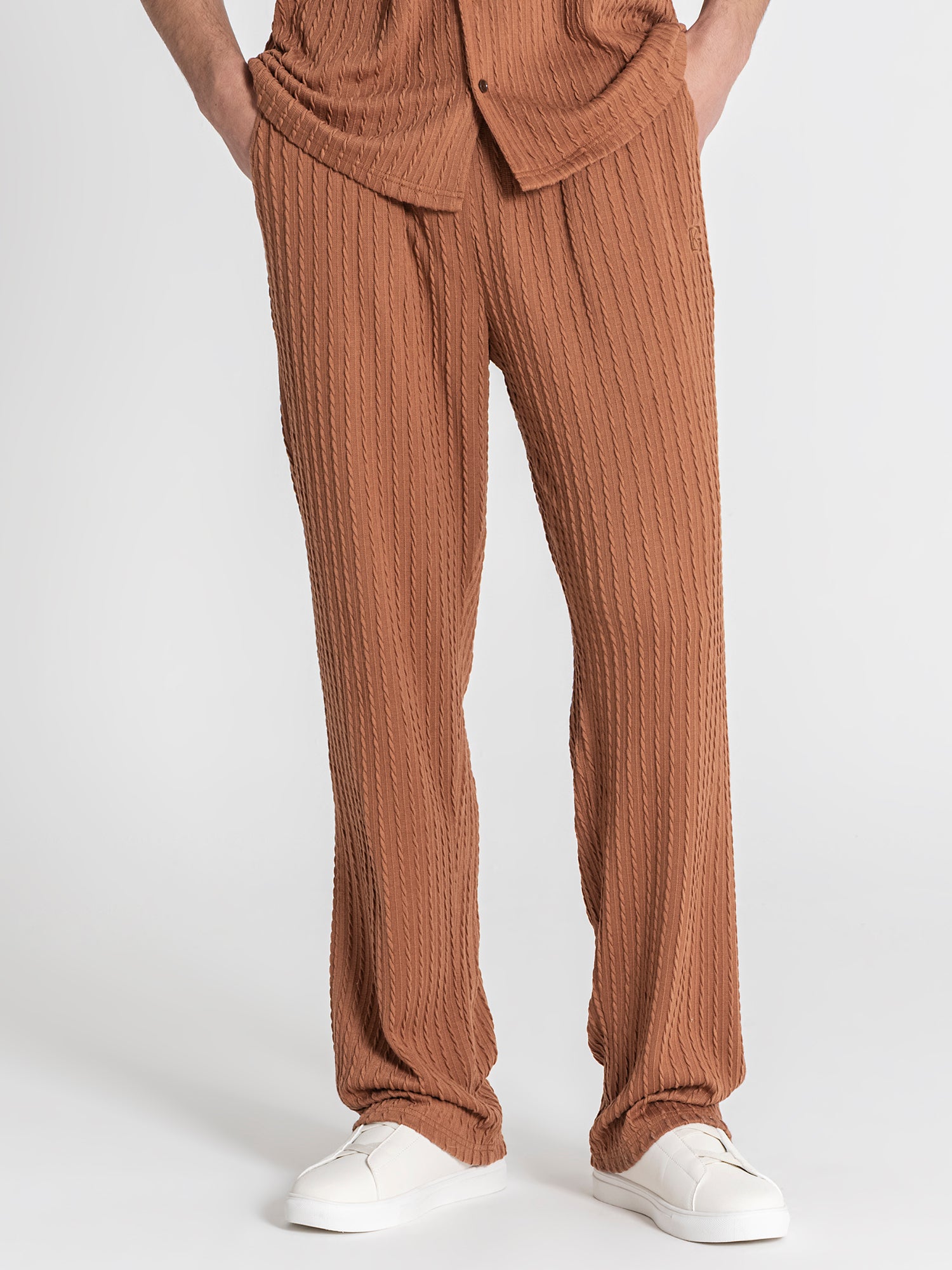 Brown Tactile Joggers