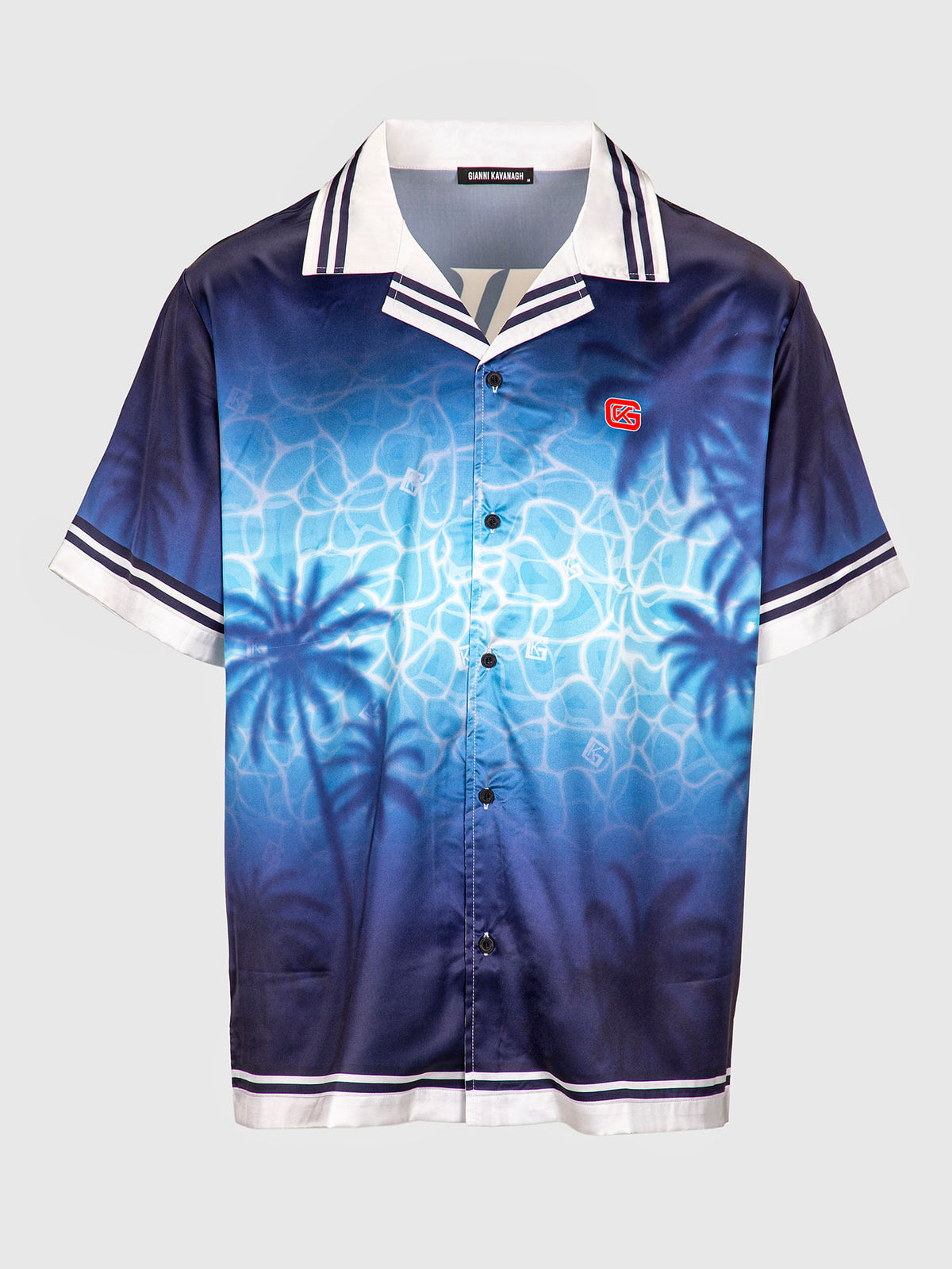 shirts / Blue Pool Satin Shirt