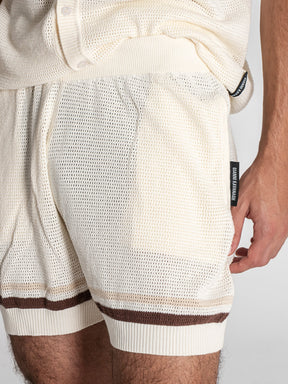 shirts / White Striped Knit Set