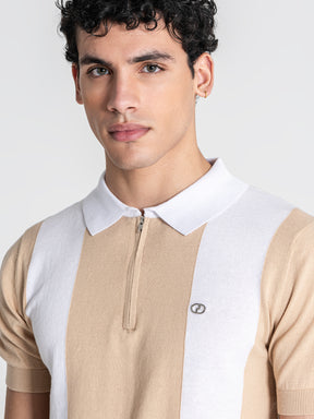 polos / Camel Column Knit Polo